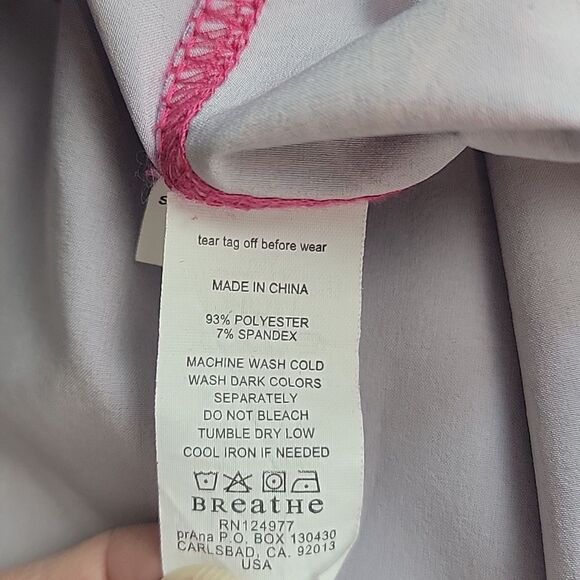 Prana Makenna Purple Board Shorts with Pink Accents Womens Size XL - Picture 9 of 12